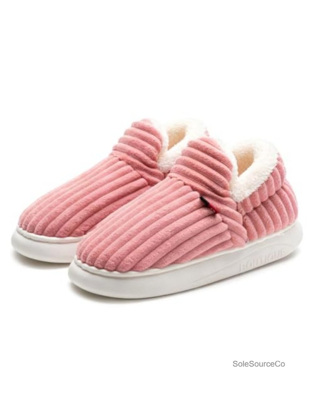 Fleece Lined Memory Foam House Slippers with Non-Slip Sole for Women